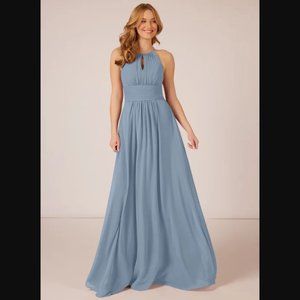 Azazie Bonnie Bridesmaid Dress Dusty Blue A8
